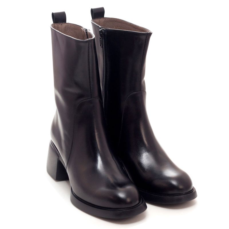 Wonders Zip-Up Leather Ankle Boots