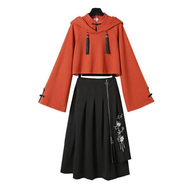 時尚套裝(上衣+裙子 M-5XL 下單後聯絡客服確認發貨尺碼)