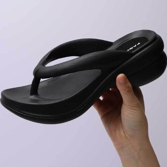 夾腳人字拖女（黑色(35_40碼)(下單後聯繫客服確認發貨尺碼）
