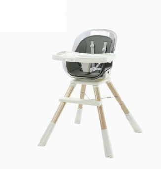 寶寶餐椅（【銀灰鋼管】少女粉+PU皮套360°可旋轉升降可調）#N19_045_030