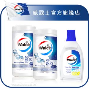 威露士多用途消毒濕巾高效去汙型84片*2+ 威露士衣物消毒液檸檬750ml