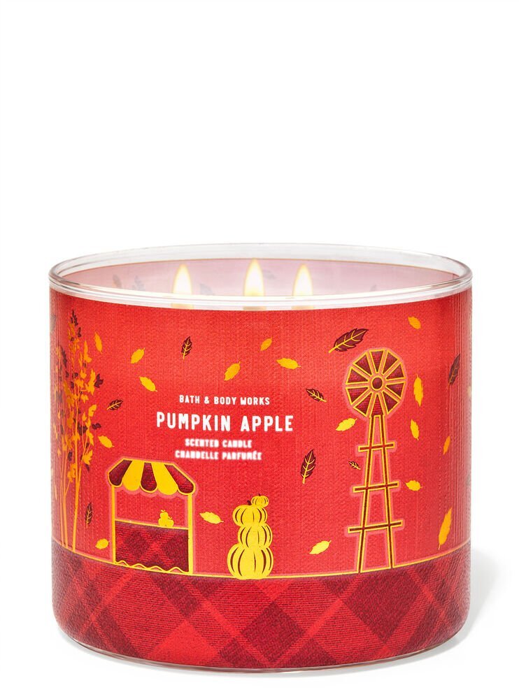 Pumpkin Apple 3 Wick Candle (parallel imported goods)