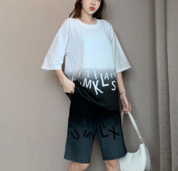 時尚潮流運動服兩件套【白色】 (尺碼：L-4XL碼) (下單後聯繫客服確認發貨尺碼)#F158027415