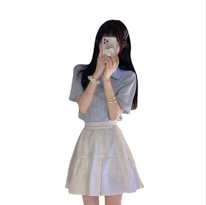 時尚套裝（上衣+百褶裙 S-XL）(下單後聯絡客服確認發貨尺碼)#F224014010