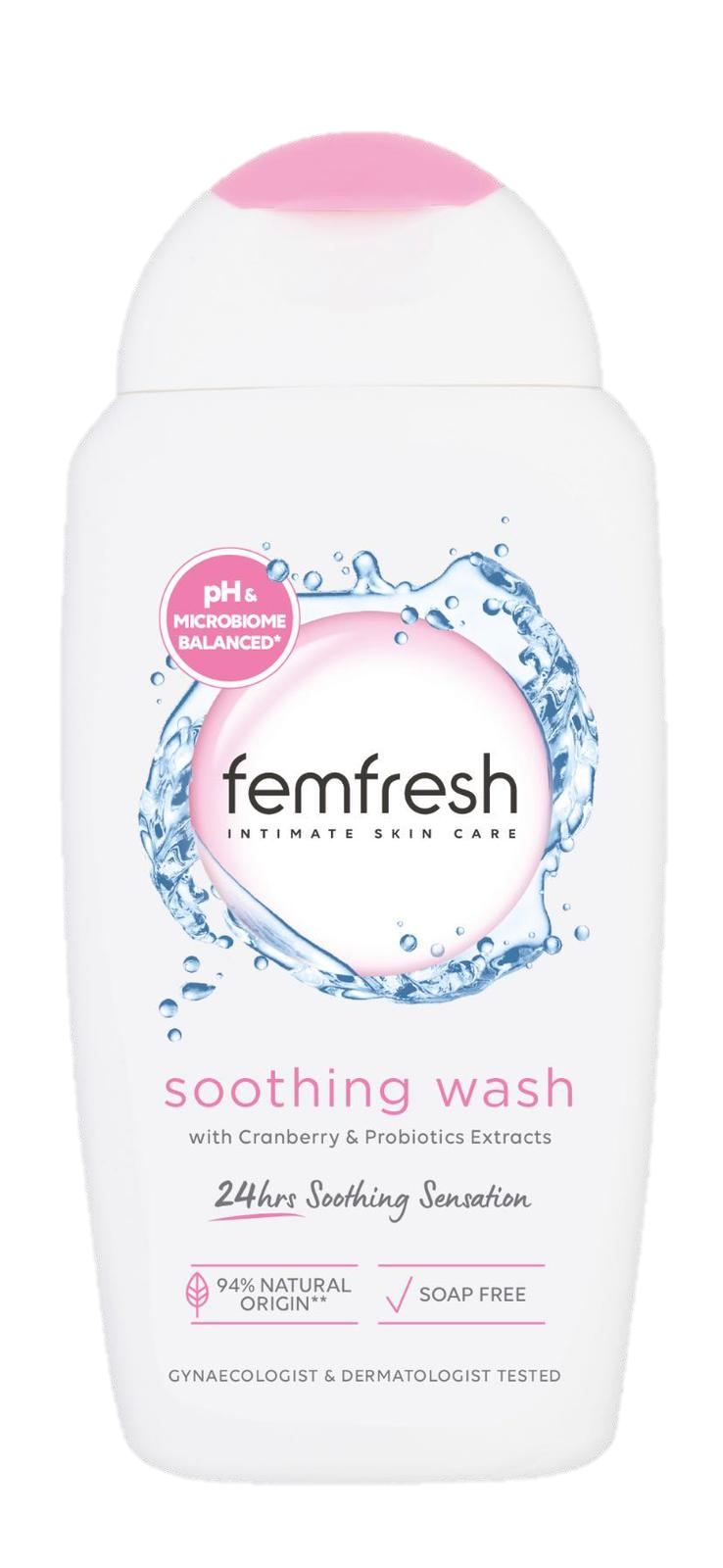 Femfresh Soothing Wash With Cranberry & Cornflower Extract 250ml