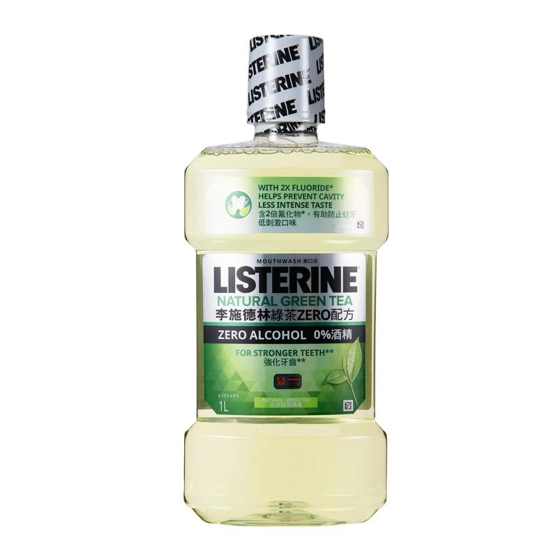 LISTERINE MOUTHWASH GREEN TEA ZERO 1L（4891080803461）
