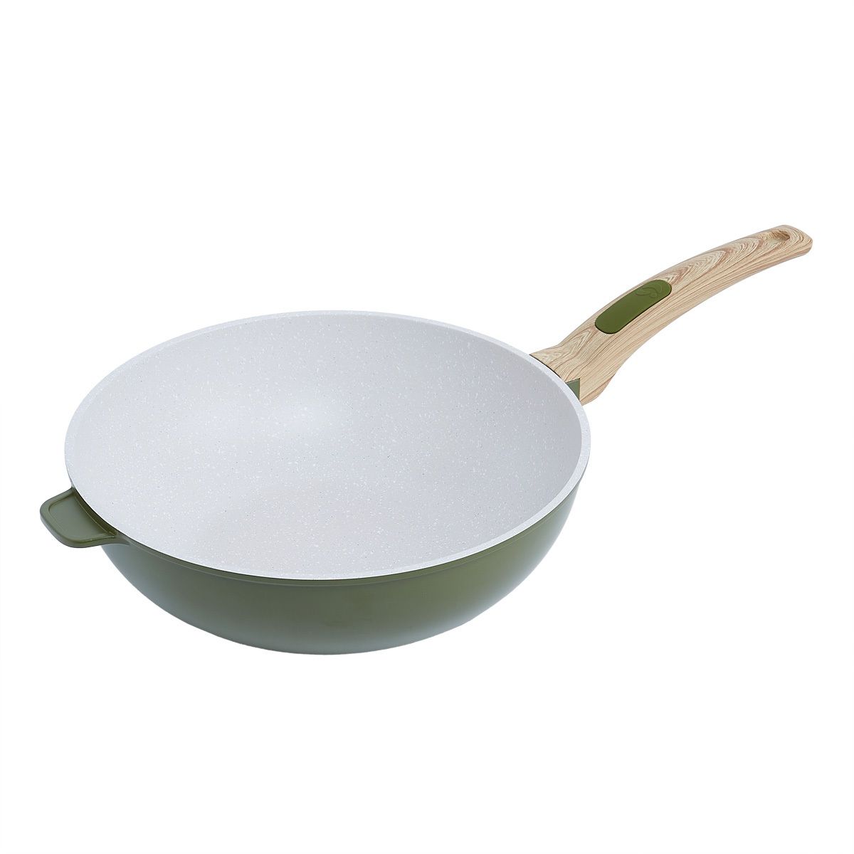 ekau | Home Essential鑄鋁易潔抄鑊 - 28cm (綠色) (電磁爐適用) | HKTVmall 香港最大網購平台
