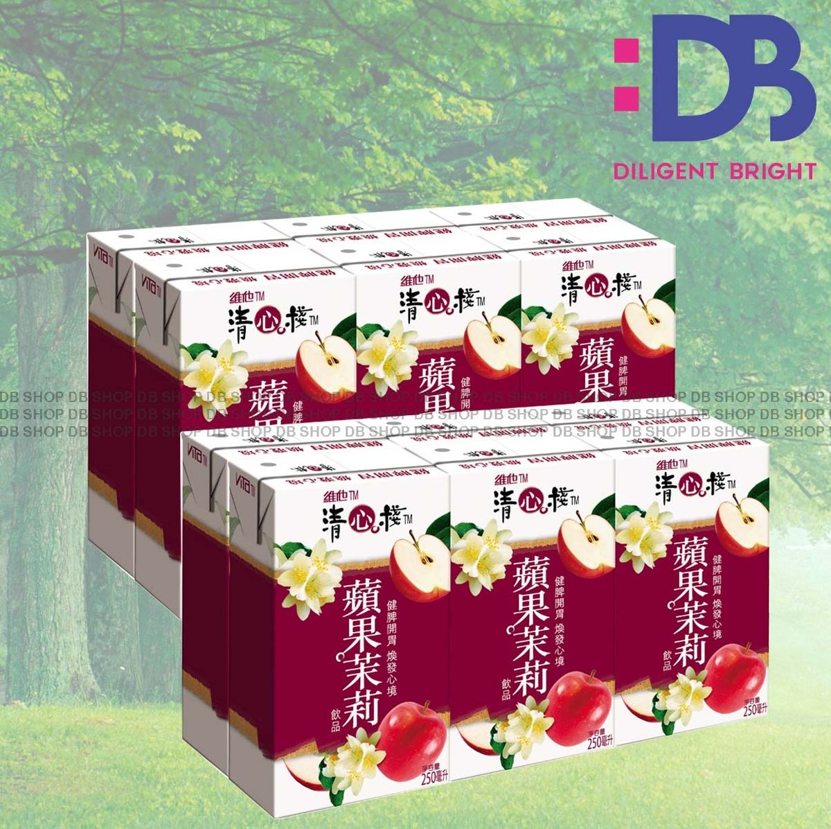 紙包裝-清心棧 – 蘋果茉莉飲品 (250毫升 X 6 X 2)