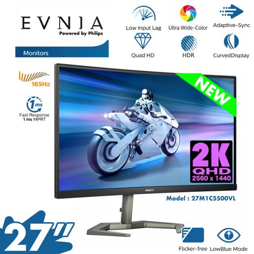 philips 27m1c5500vl gaming monitor qhd 165 hz adaptive sync