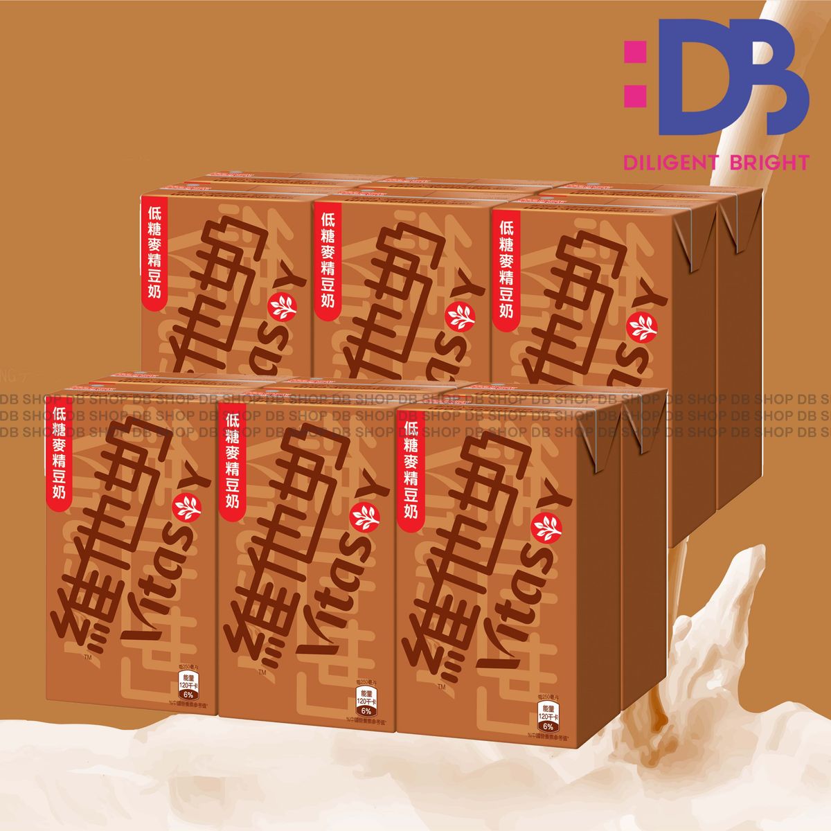 紙包裝-Low Sugar Malted Vitasoy (250ml X 6 X 2)