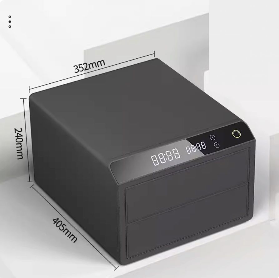 家用小型抽屜式夾萬（高級灰（雙層）電晶體指紋+WiFi智聯）