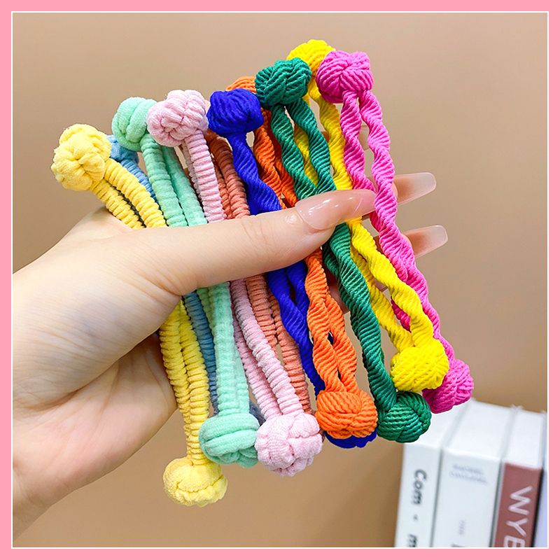 兒童頭飾紮頭髮橡皮筋髮圈頭飾(17#糖果色雙頭皮筋10件套)