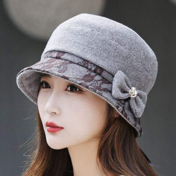 繡花漁夫帽女（灰色）#S281022910