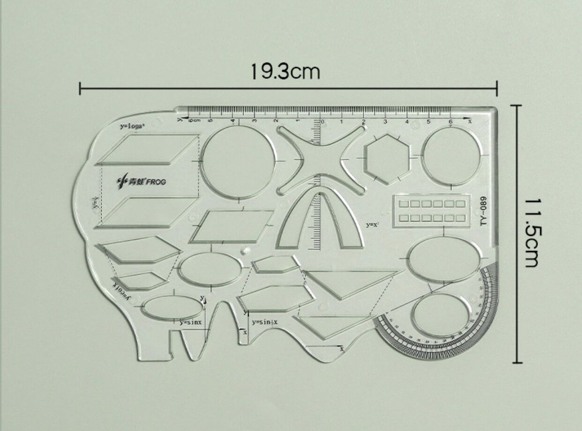 A1, 1pc -Multifunctional Geometric Ruler Drawing Ruler Template Measuring  Tool Ruler stationery