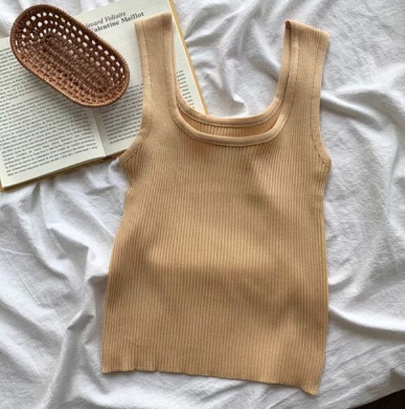 短款針織背心（黃色）【均碼】#F148048967