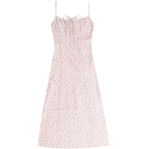 收腰長款開叉吊帶連衣裙（連衣裙3白色）（尺碼：S/M/L）（下單後聯絡客服確認發貨尺碼）#F002072010