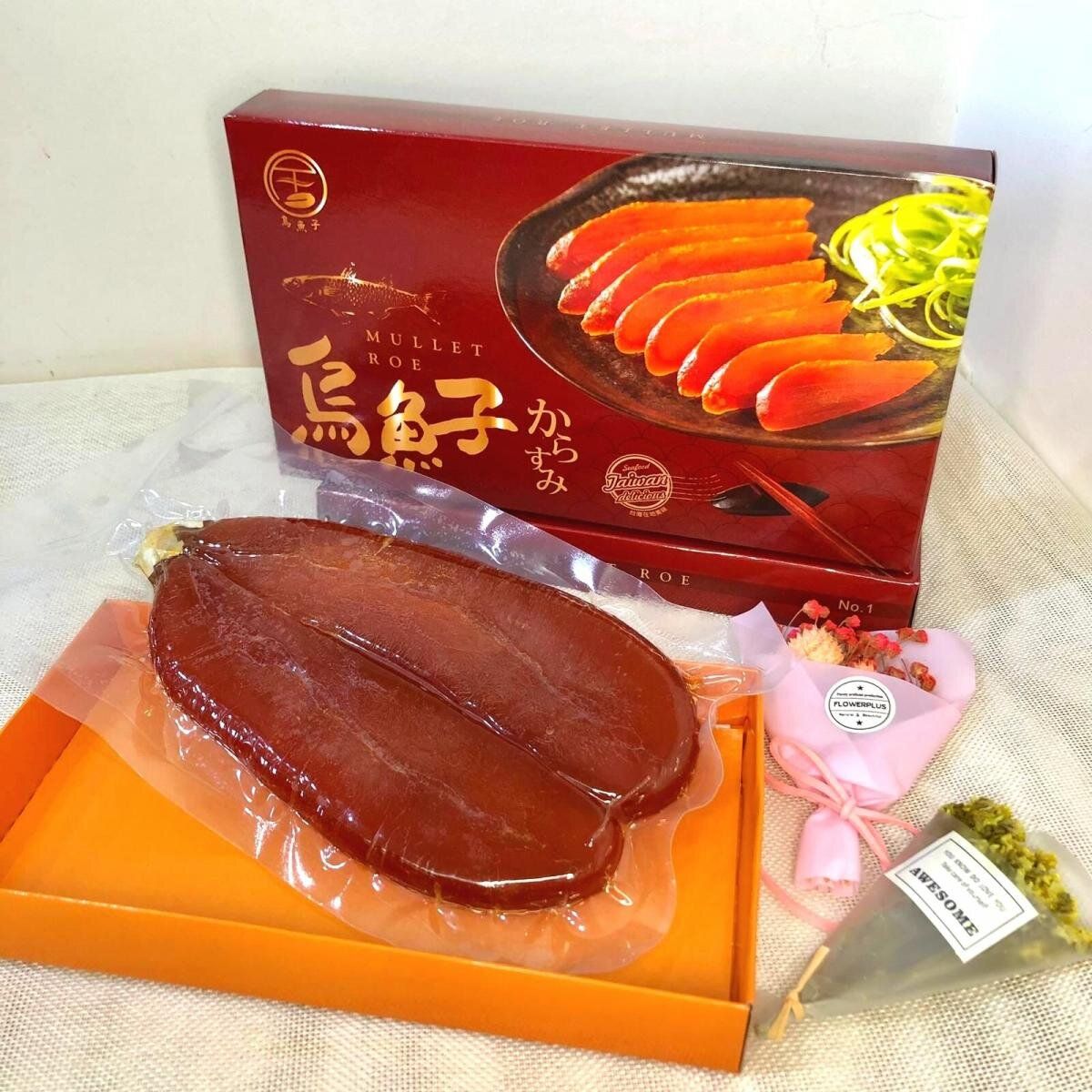 台灣超頂級野生烏魚子(特厚大) XL 150-180克 (附送禮盒，禮袋。新舊包裝隨機發貨)