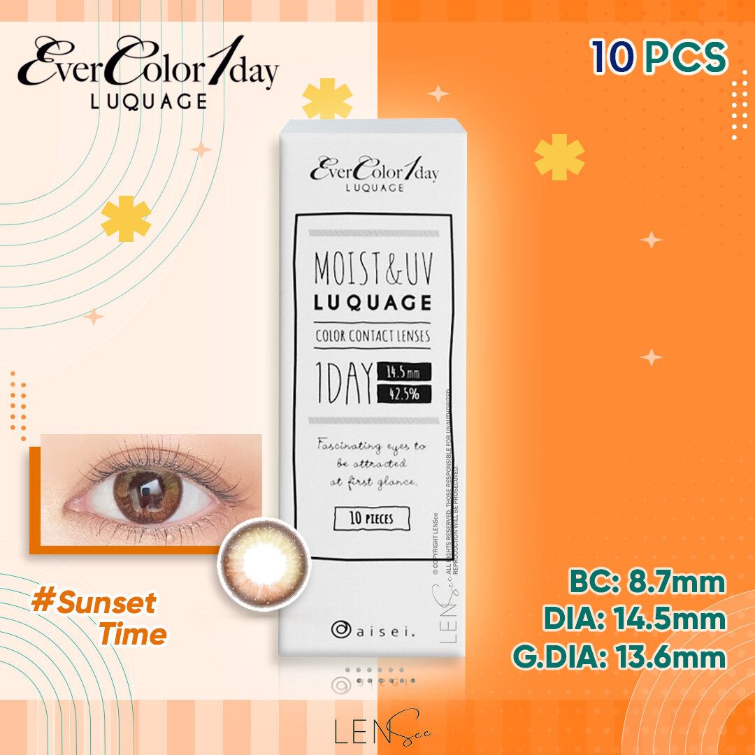 [EL1014] EverColor 1day Luquage Color Contact Lenses - Sunset Time (10Pcs) (P -0.00)