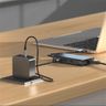 Type-c smart docking station eight-in-one dual HDMI+VGA+USB expansion split-screen hub HUB 