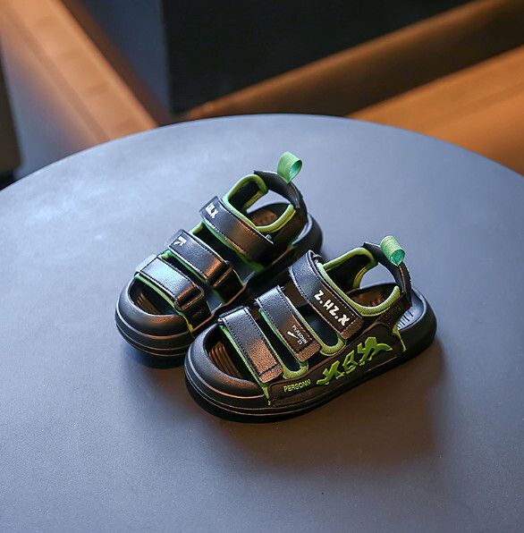 兒童凉鞋【22-36碼】【黑色】(下單後聯絡客服確認發貨尺碼) #F246010098