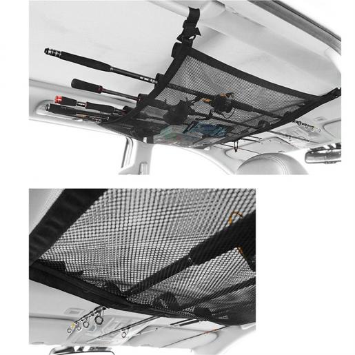 屯京  [Black] Car fishing rod straps Adjustable hanging roof