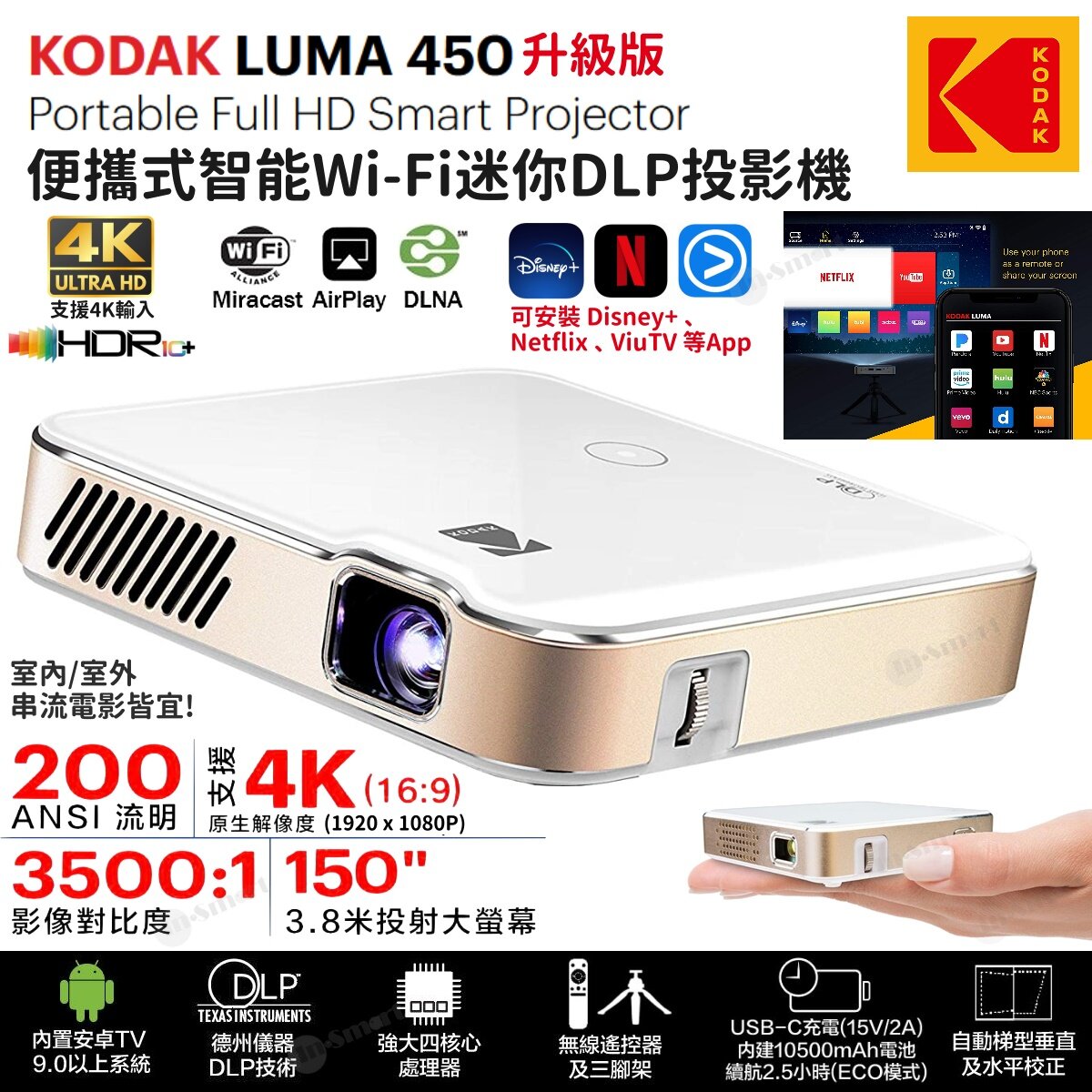 Kodak Luma 450 Portable Full HD Smart Projector Review