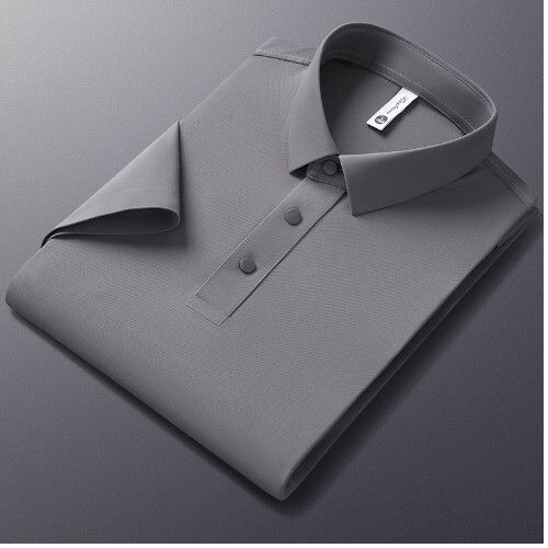 錦綸彈力男短袖t恤（灰色105-130碼）（下單後聯繫客服確認發貨尺碼）#S055008291