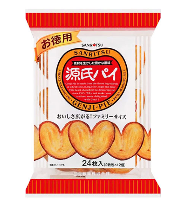 源氏家庭裝蝴蝶酥24枚入 (12小包*2枚入) (4901830164718)【平行進口】 不同版本隨機發 此日期前最佳：2026年6月及以後