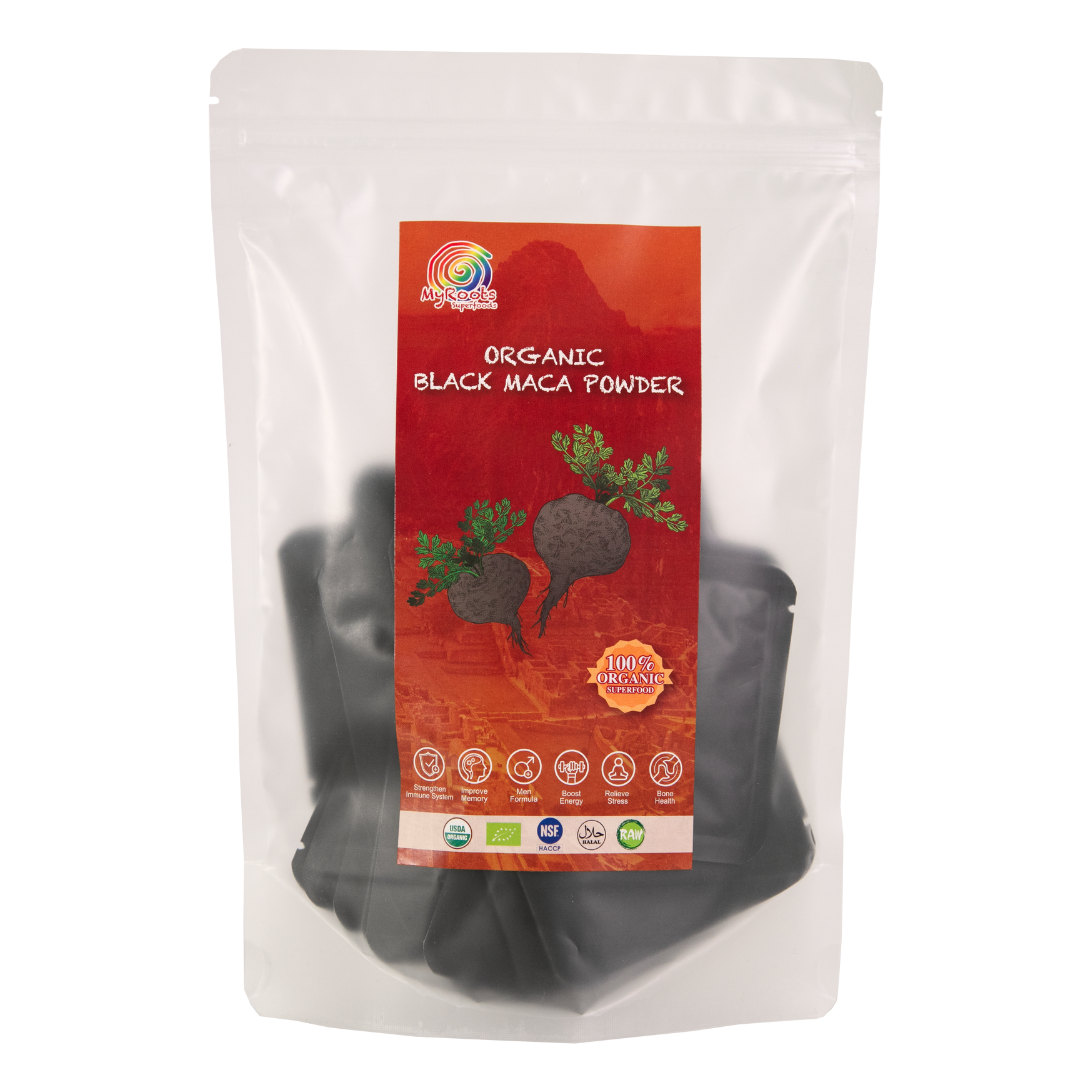 Premium BLACK MACA POWDER (100% ORGANIC)--boost immune system *Best before date: 15 MAR 2025