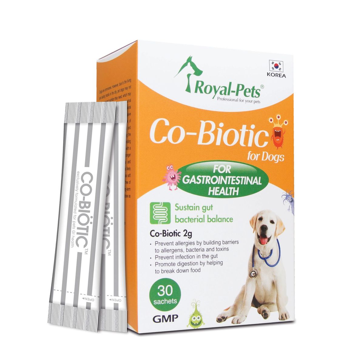 Royal-Pets Co-Biotic 犬用腸胃益生素 30小包 (有效日期至: 2025年4月24日)