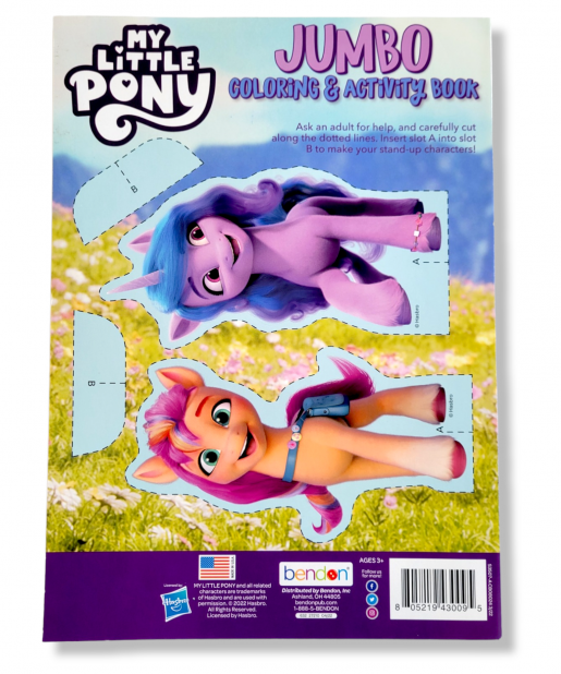 Set of 2 My Little Pony Jumbo Coloring Books - Tear and Share - 96 Pages -  Coloring and Activity Book Perfect for Any My Little Pony Fan!