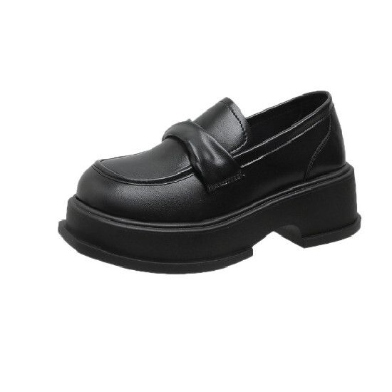 英倫風小皮鞋【啞黑】【35-40碼】(下單後請聯絡客服確認發貨尺碼)#K013002384