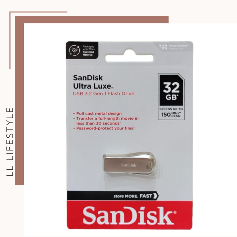 Ultra Luxe 32GB USB 3.1 Flash Drive USB3.1 Full Cast Metal (SDCZ74-032G-G46)