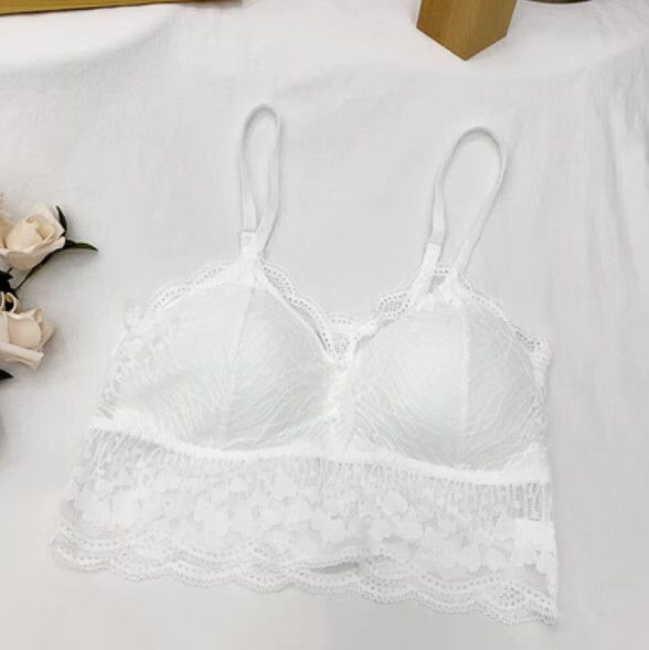 蕾絲無鋼圈內衣（白色）【均碼】#F148048818