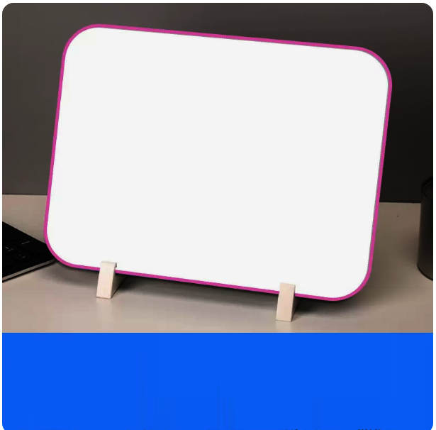 掛式雙面寫字板（粉邊雙白+支架）（尺寸：30x45cm）
