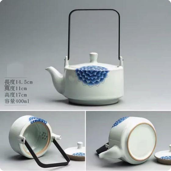 陶瓷泡茶壺(富貴花開提梁壺)#M74064186