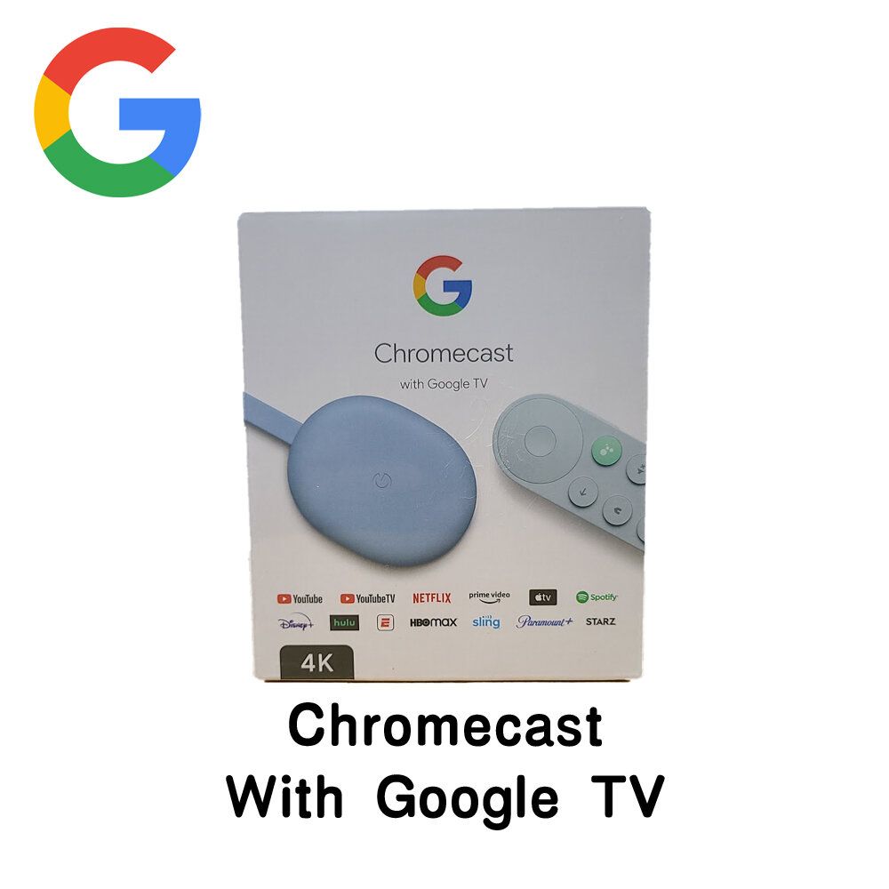 Google | GOOGLE 天空藍CHROMECAST 4 WITH GOOGLE TV 串流播放鏡射裝置
