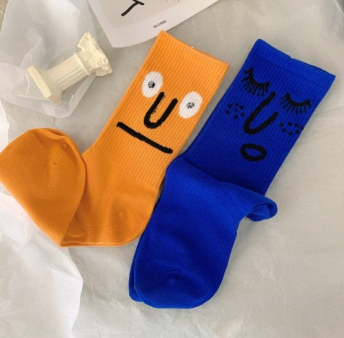 （6雙）襪子卡通潮襪中筒襪