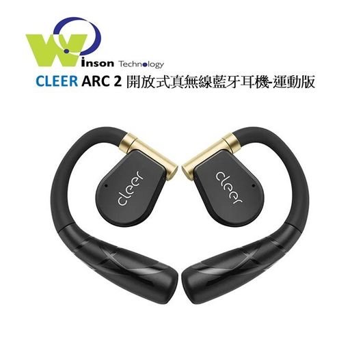 cleer | (BLACK/GOLD)ARC 2 Open-Ear True Wireless Earbuds - Sport