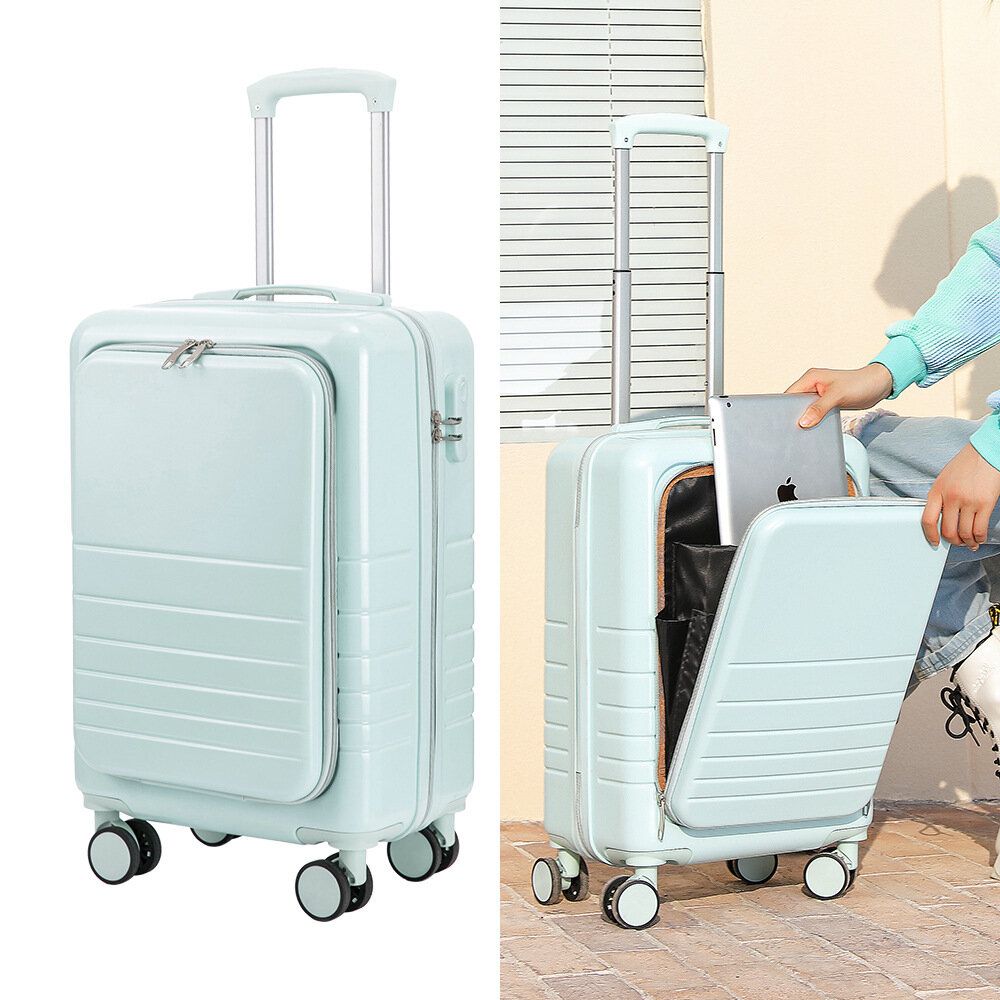 24 -inch sky blue [Upgrade] Large -capacity luggage