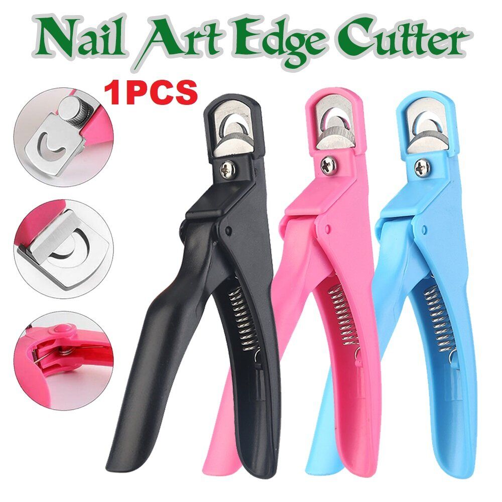 粉紅色 1個 美甲剪甲鉗 一字剪不銹鋼美甲工具 修假指甲 美甲 甲片剪