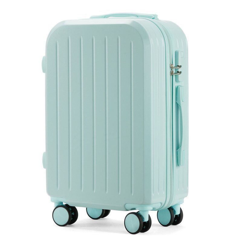 (22-inch blue-small fresh zipper model) Wanxiang wheel password luggage