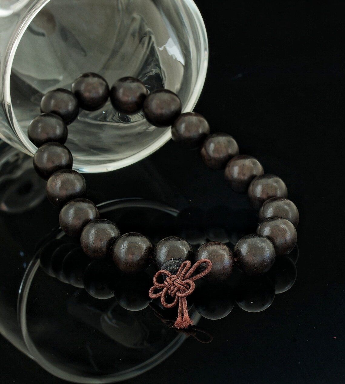 Black Wood Beads 10mm bracelet
