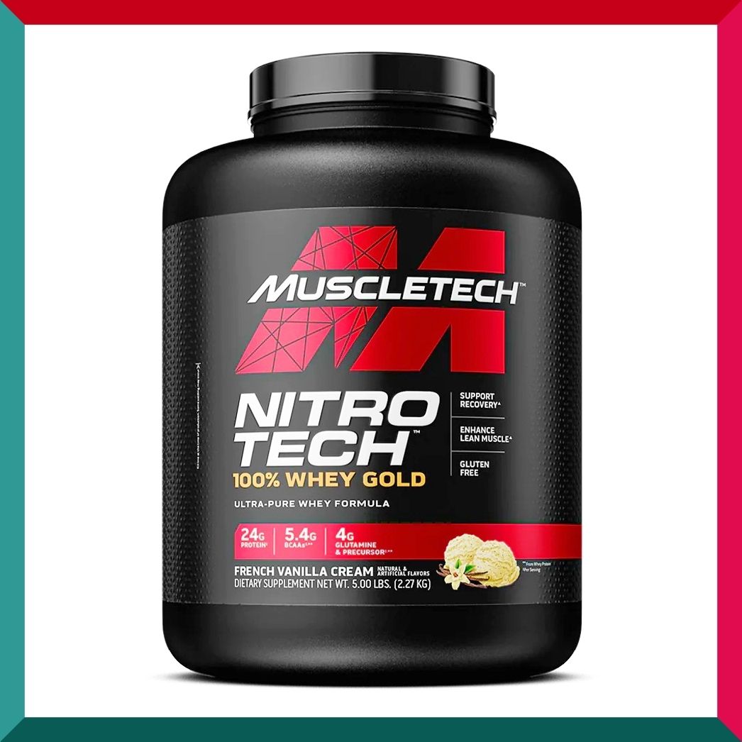 Nitro Tech Whey Gold 5磅 蛋白分子肽分離乳清蛋白粉 雲呢拿味 健身健美肌肉營養大隻 能量飲 (EXP:10/2026)