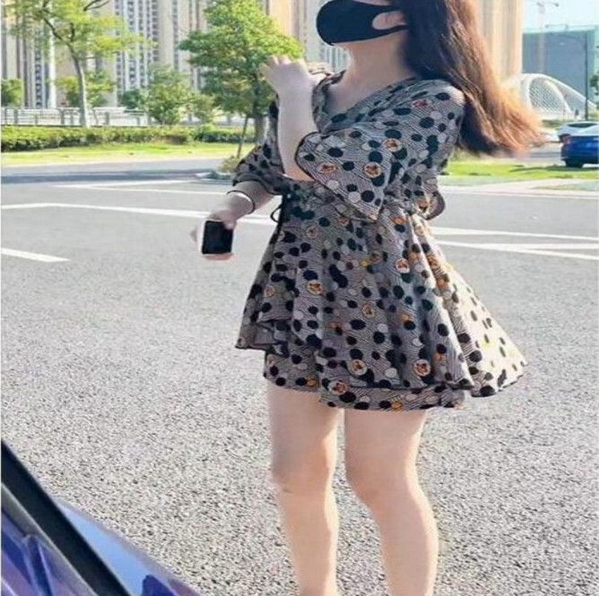 時尚套裝（波點色連衣裙+褲子 M-4XL）(下單後聯絡客服確認發貨尺碼)#F224014015