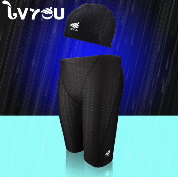 平角速幹泳褲【XL-4XL】【五分鯊魚皮褲+帽】(下單後聯絡客服確認發貨尺碼) #H246026076