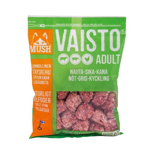 MUSH VAISTO Beef Chicken Aurora Pork Recipe Frozen Dog Food