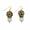 Rhinestones Bordered Lapis With Freshwater Pearl Earrings