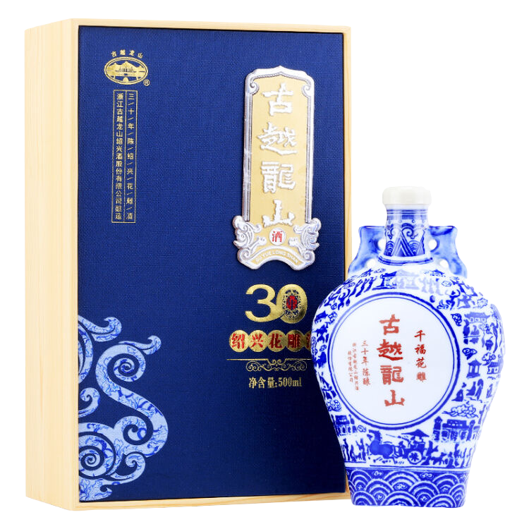 千福花雕酒古酒古越龍山30年中国酒紹興酒-