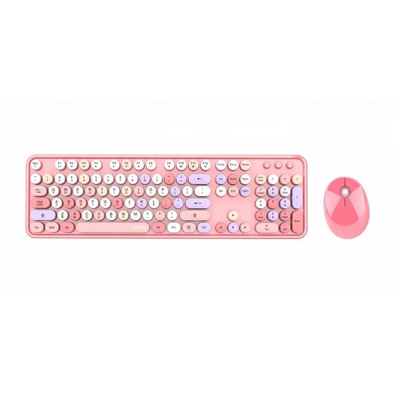 SWEET COLORFUL Lipstick collection (Pink) 780-4053 I 2.4G Wireless Keyboard & Mouse set